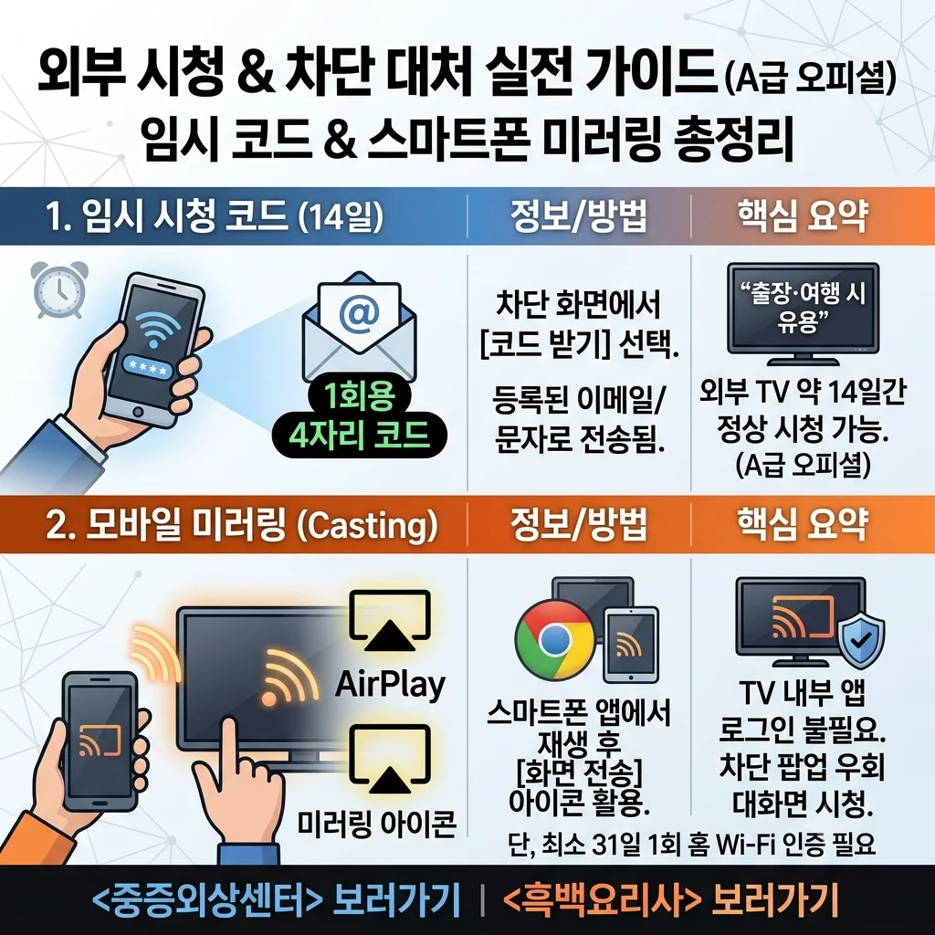 넷플릭스 임시 시청 코드 14일 발급 및 스마트폰 스마트뷰 TV 캐스팅 연결법