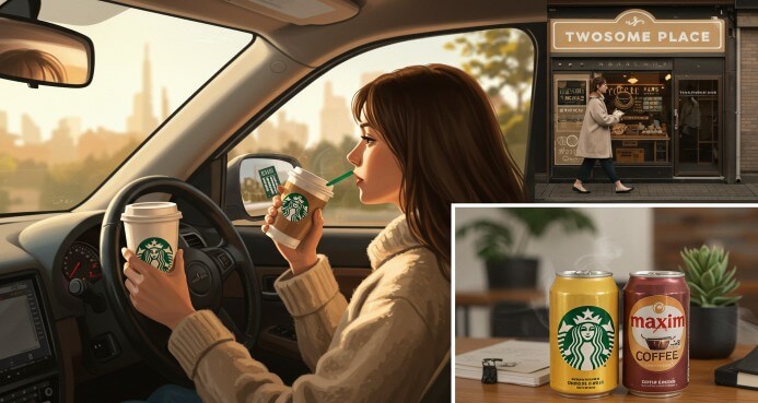 아침 출근 커피 루틴