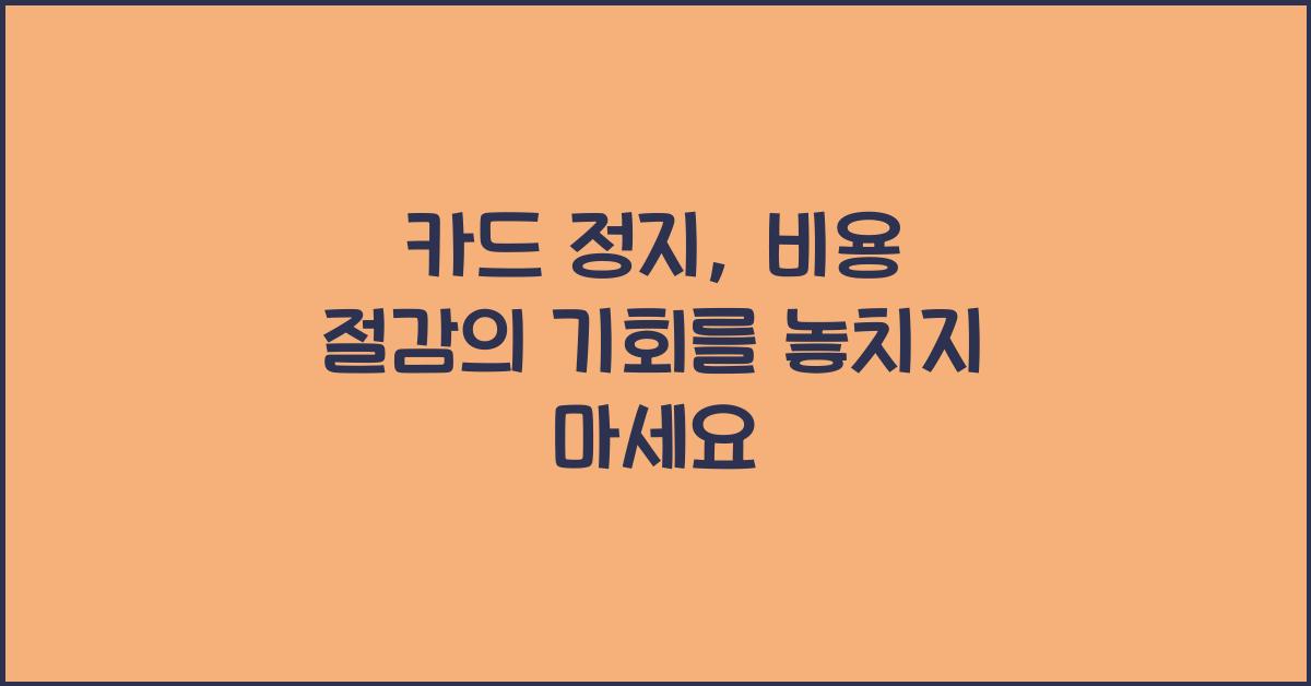 카드 정지