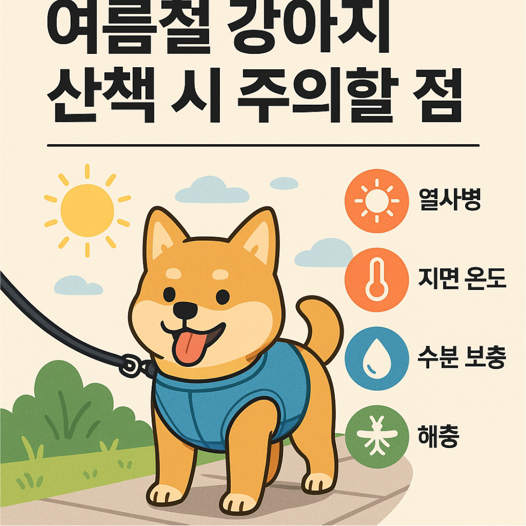 여름철 강아지 산책 시 주의점