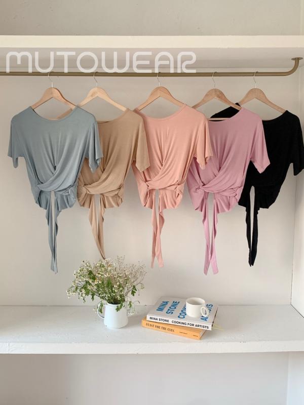 뮤토웨어 리본 타이 커버업 필라테스복 여성 요가복 상의 필라테스옷 필라테스 복장 운동복