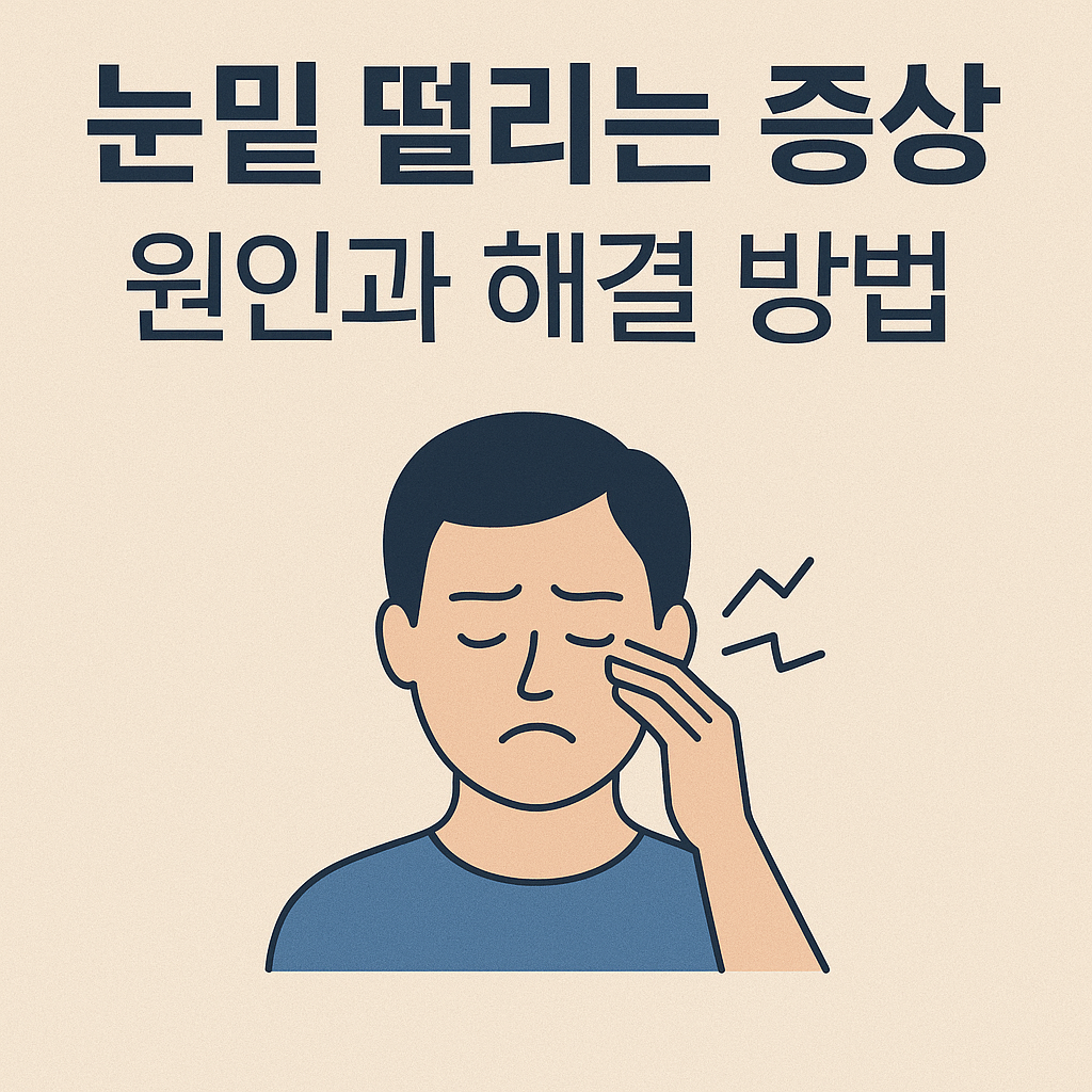 눈밑 떨리는 증상: 원인과 해결 방법 총정리