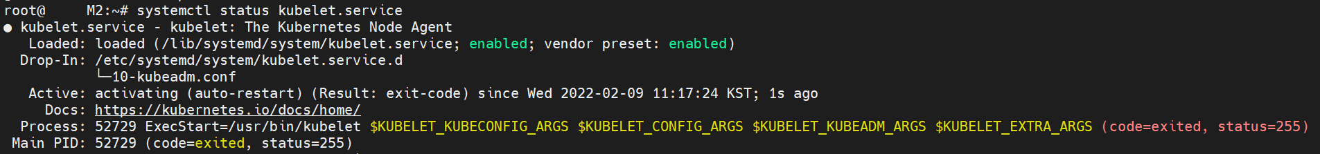 systemctl status kubelet.service