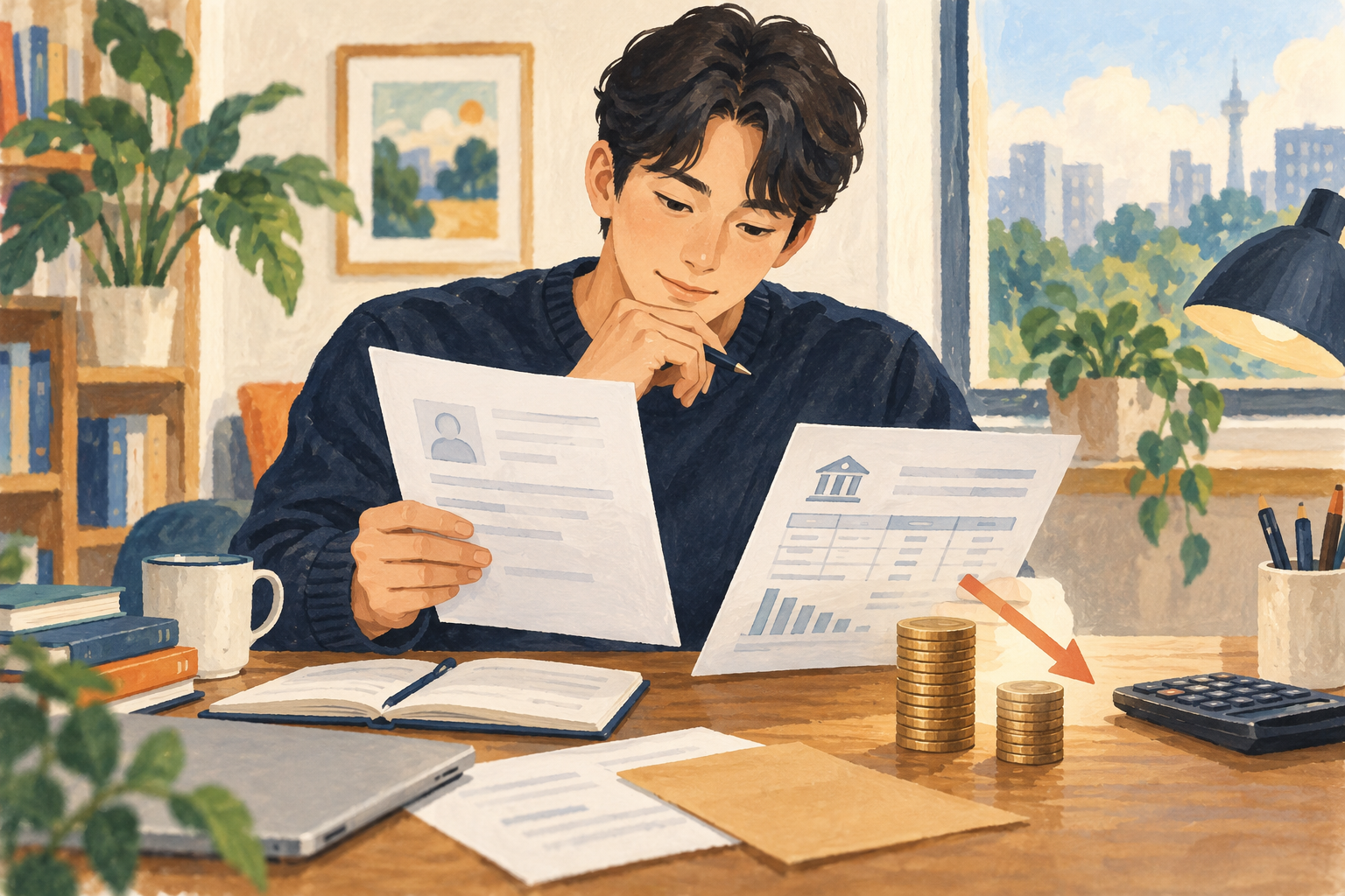 신용상태가 개선된 근거와 현재 대출 조건을 나란히 정리합니다.