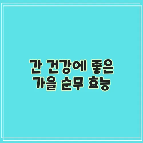간 건강에 좋은 가을 순무 효능