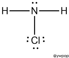 Lewis structure of NH2Cl monochloramine