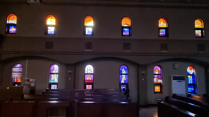 제주 화북성당 스테인드글라스, 십자가의 길