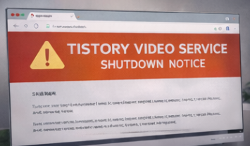 티스토리 동영상 서비스 종료