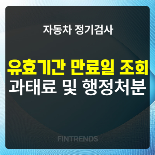 자동차 정기검사 유효기간 만료일 조회