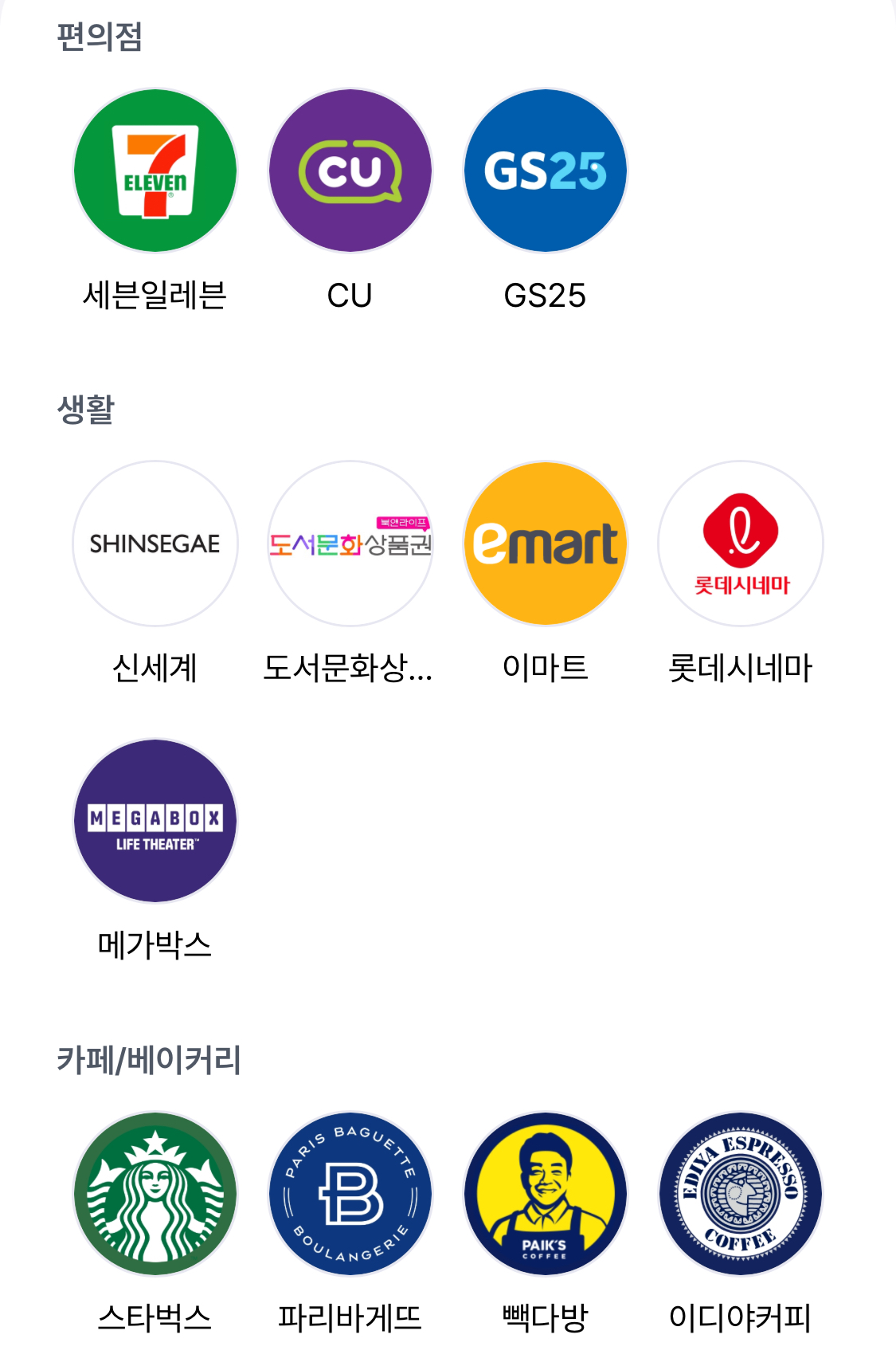 소득(코인) 사용처 - 가맹점 현황