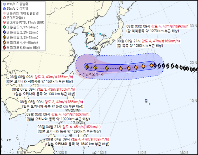 태풍 돌핀 예상경로