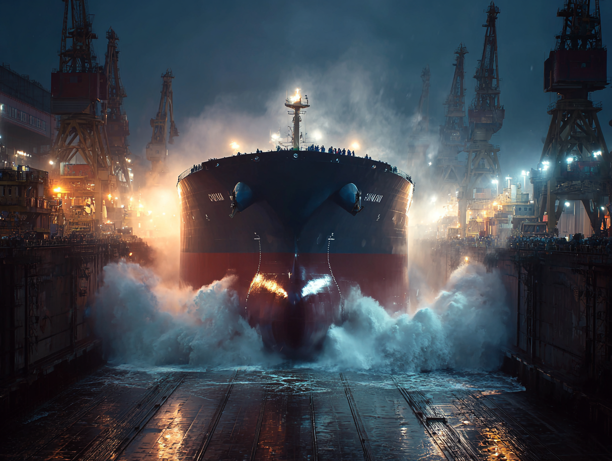 한국 조선소, 조선 사업, 진수식, 조선업 발전