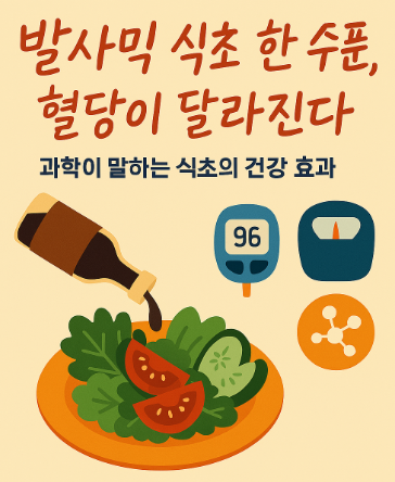 발사믹 식초의 혈당 조절 효과와 과학적 근거