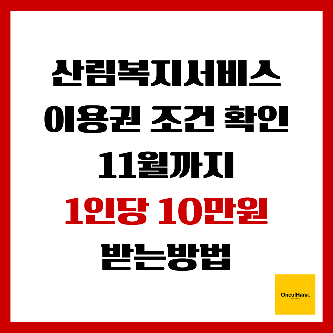 산림복지서비스이용권 조건확인하기