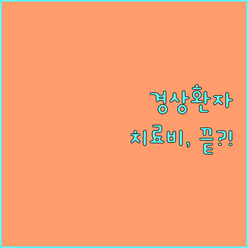 교통사고 보상 경상 환자 향후 치료비..