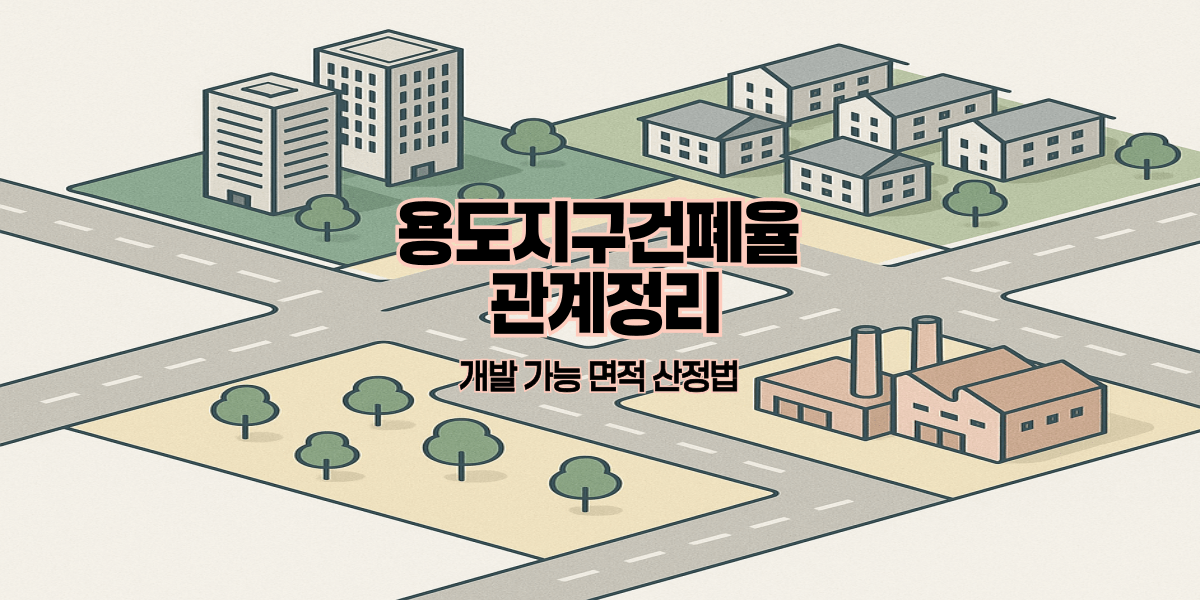 용도지구건폐율 관계정리｜개발 가능 면적 산정법