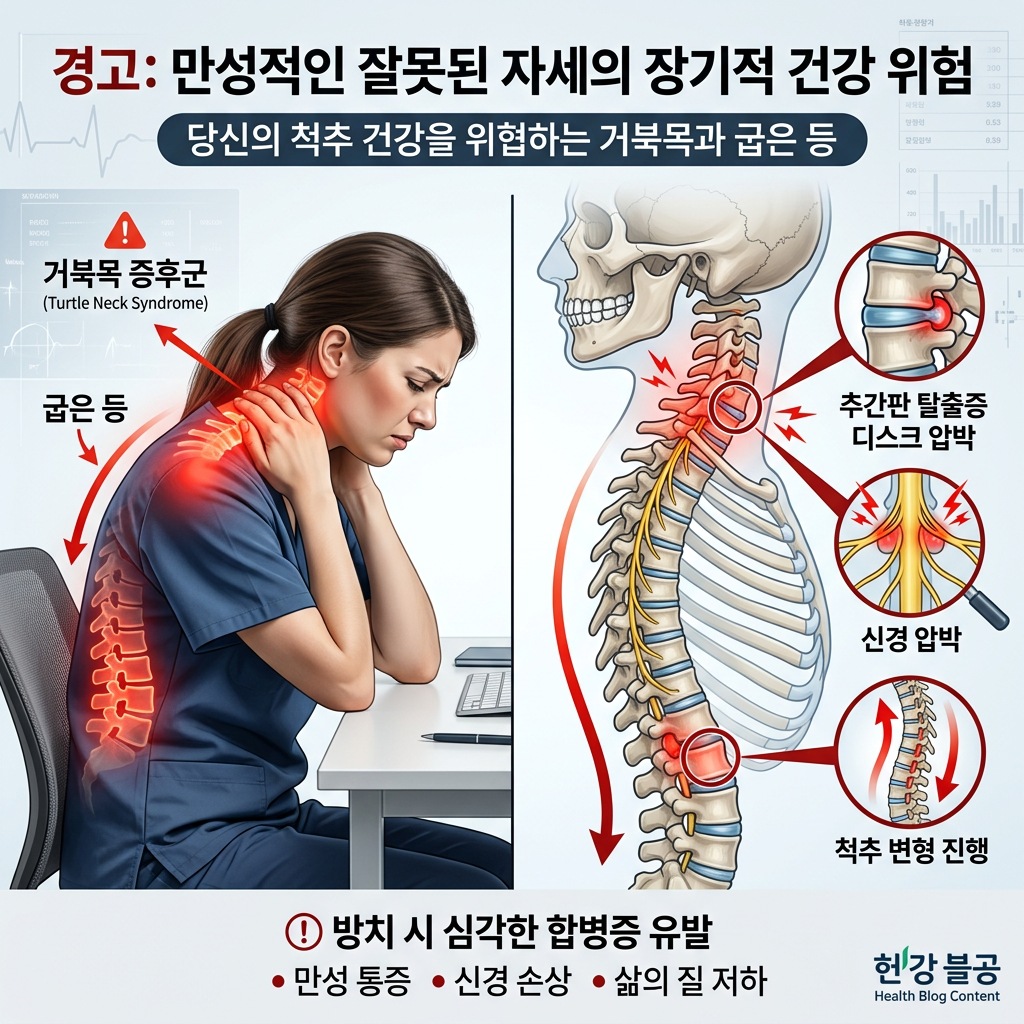 자세교정기 고르는법 어깨 굽은등 방치 결과