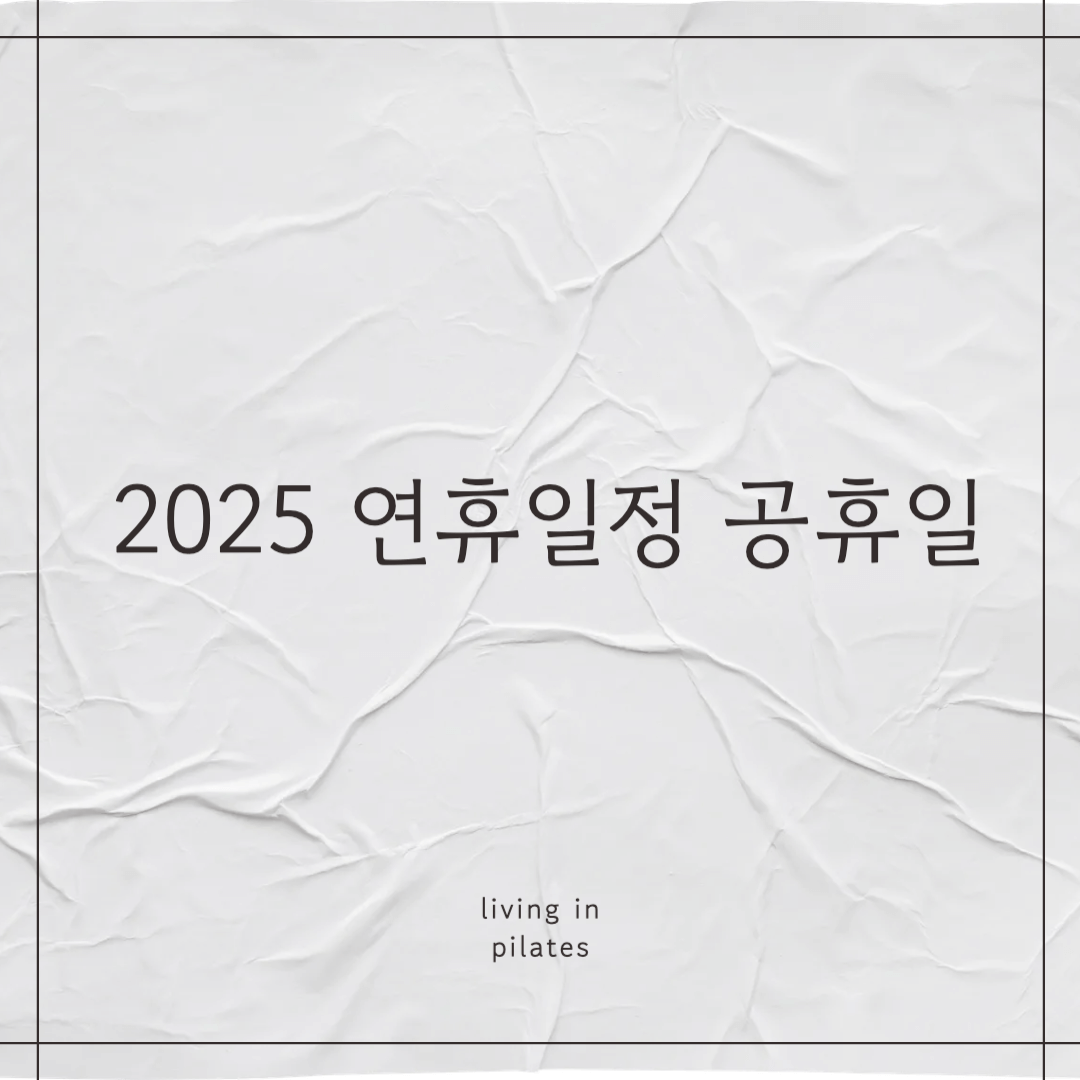 2025 연휴일정 공휴일
