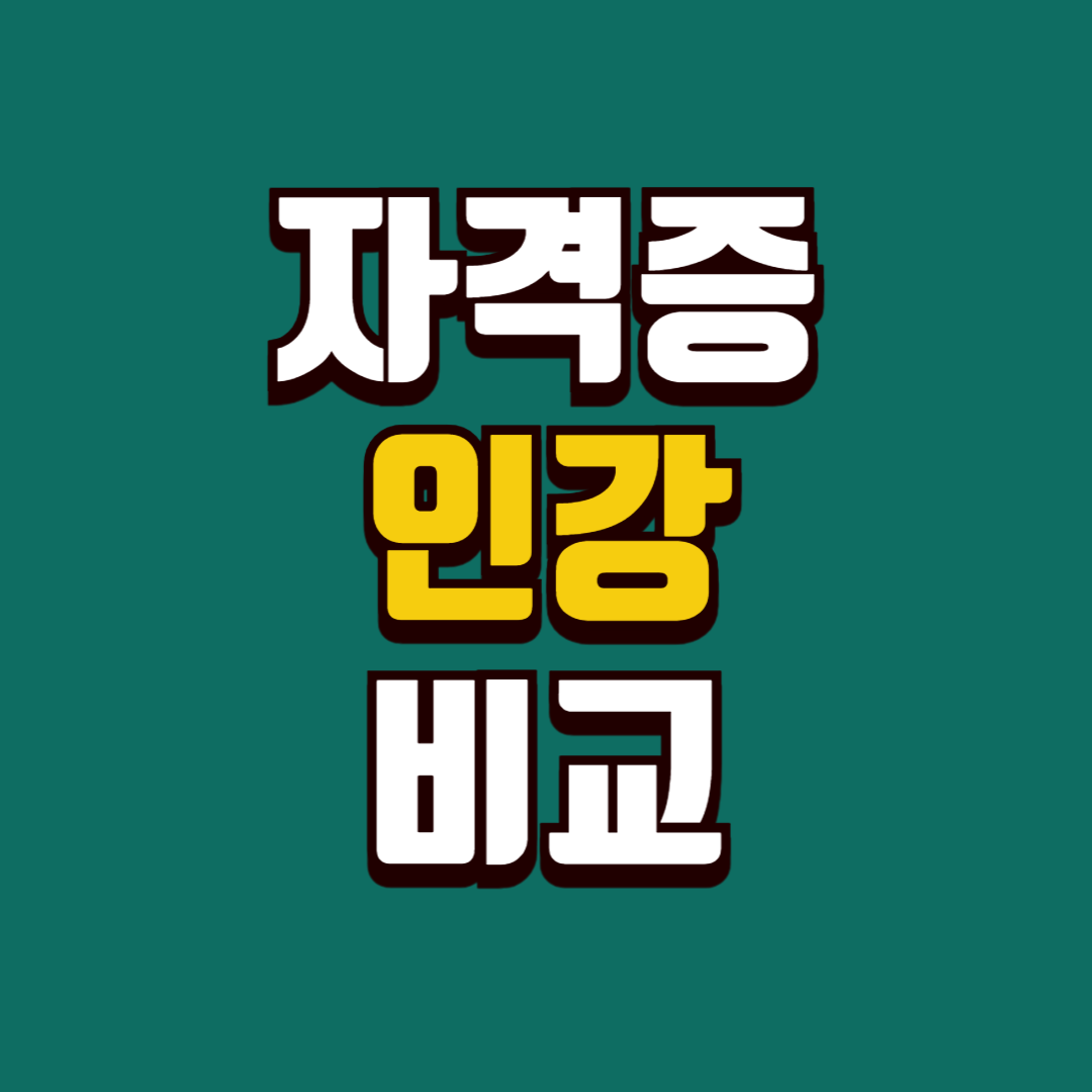 자격증 인강 비교 ㅡ 효율적인 선택방법