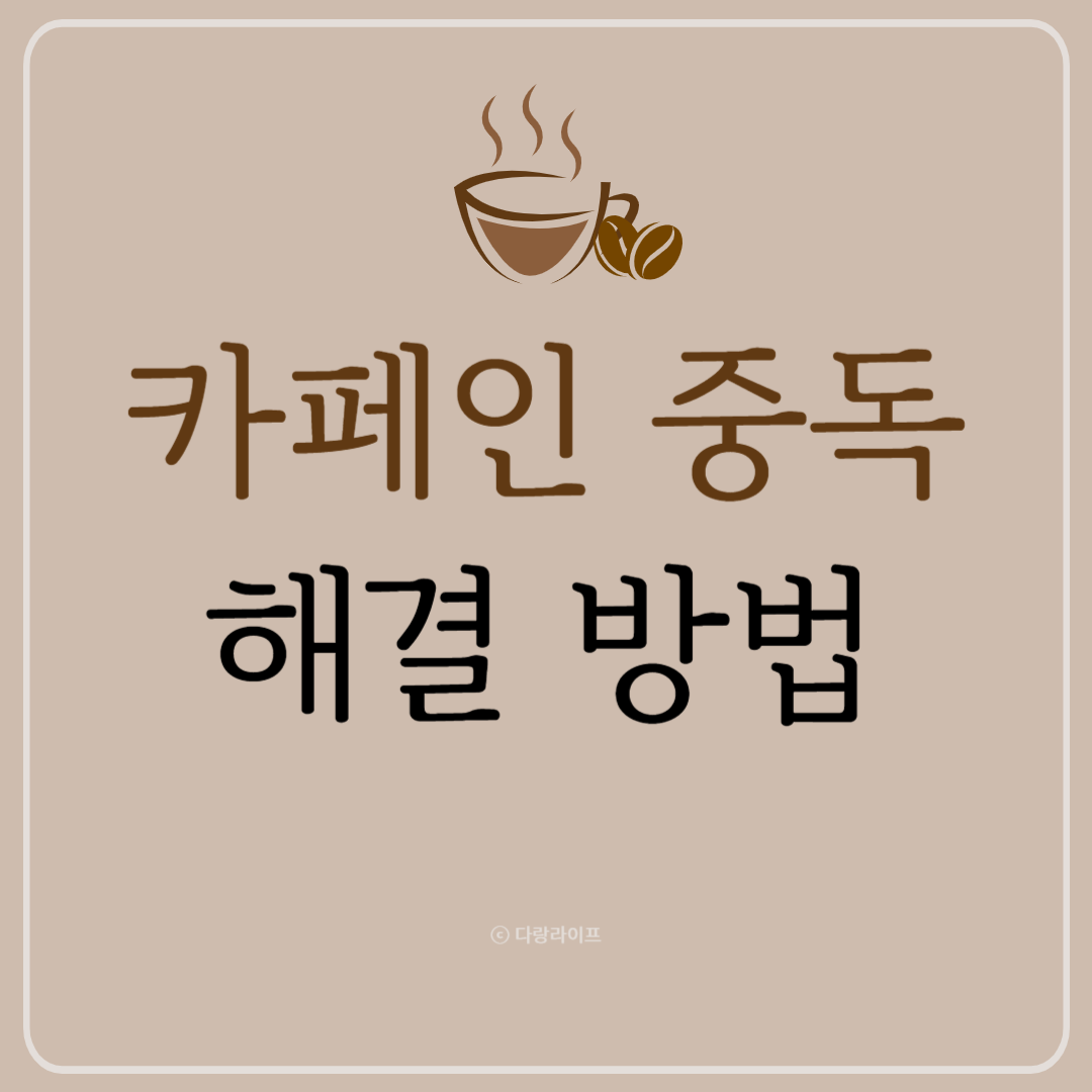 카페인중독 해결방법 카페인 증상 과도한 카페인 증상 중독 커피