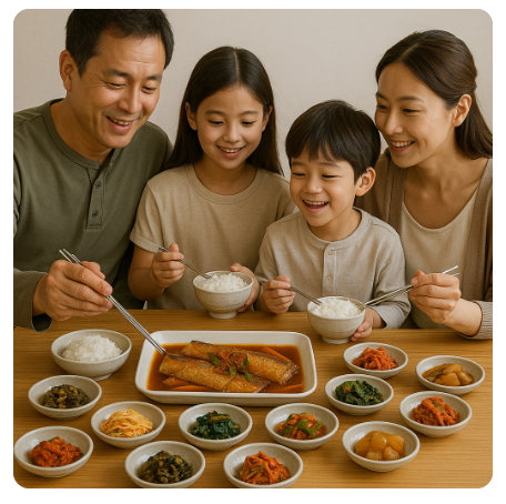 가족 식사 갈치조림 사진