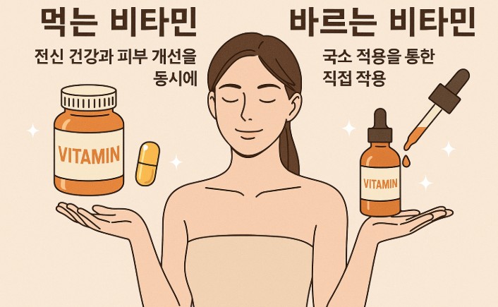 먹는 비타민과 바르는 비타민의 차이와 효능