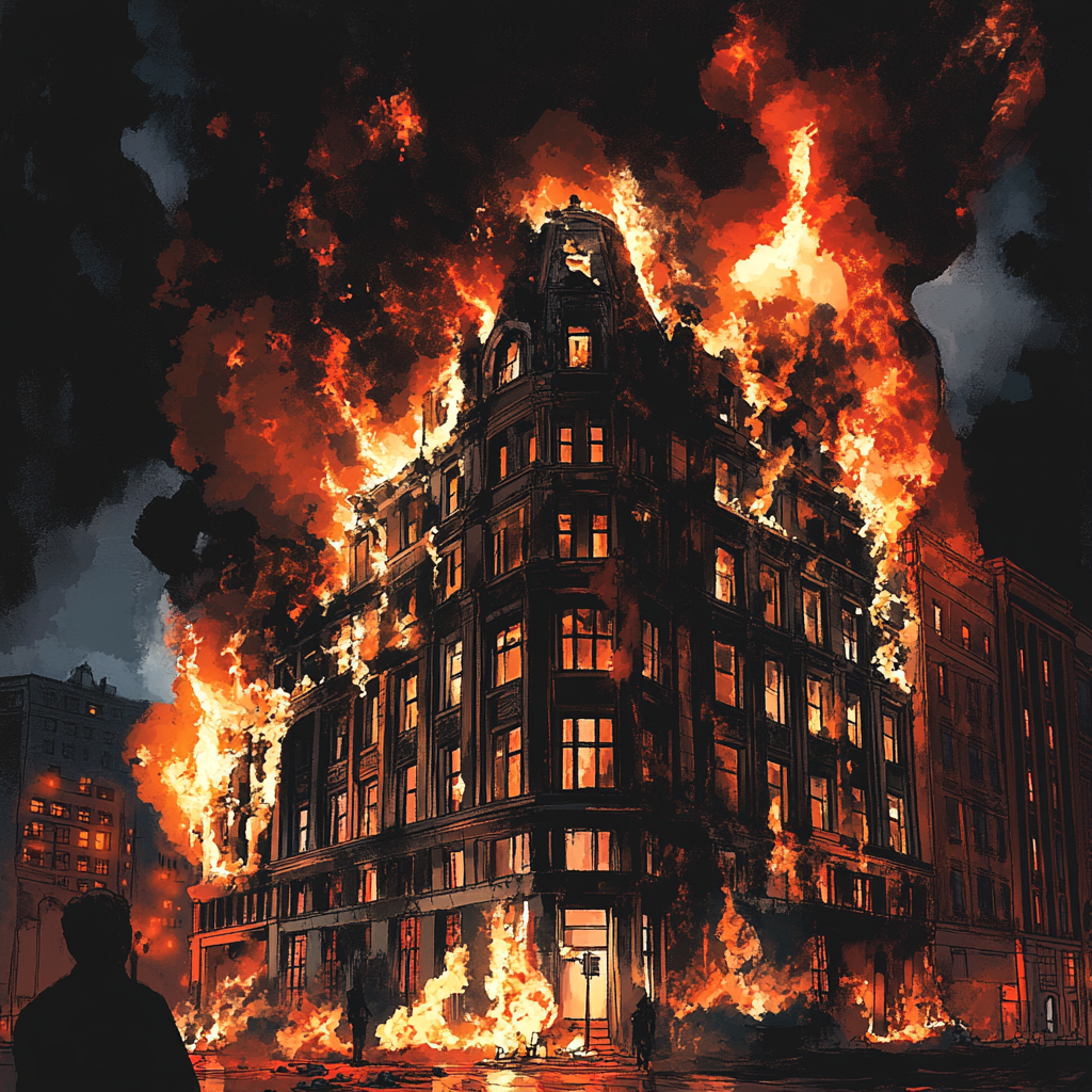 건물에 불 나는 꿈