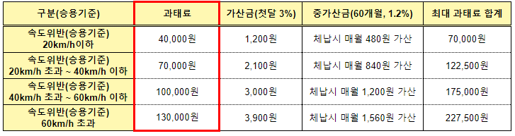 속도위반-과태료