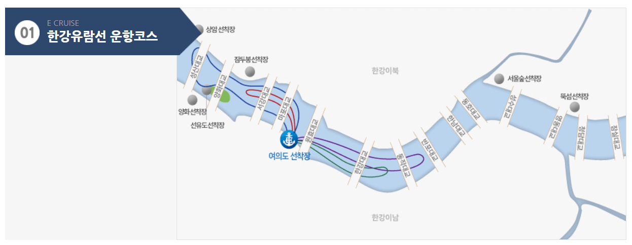 한강 유람선 운항 코스