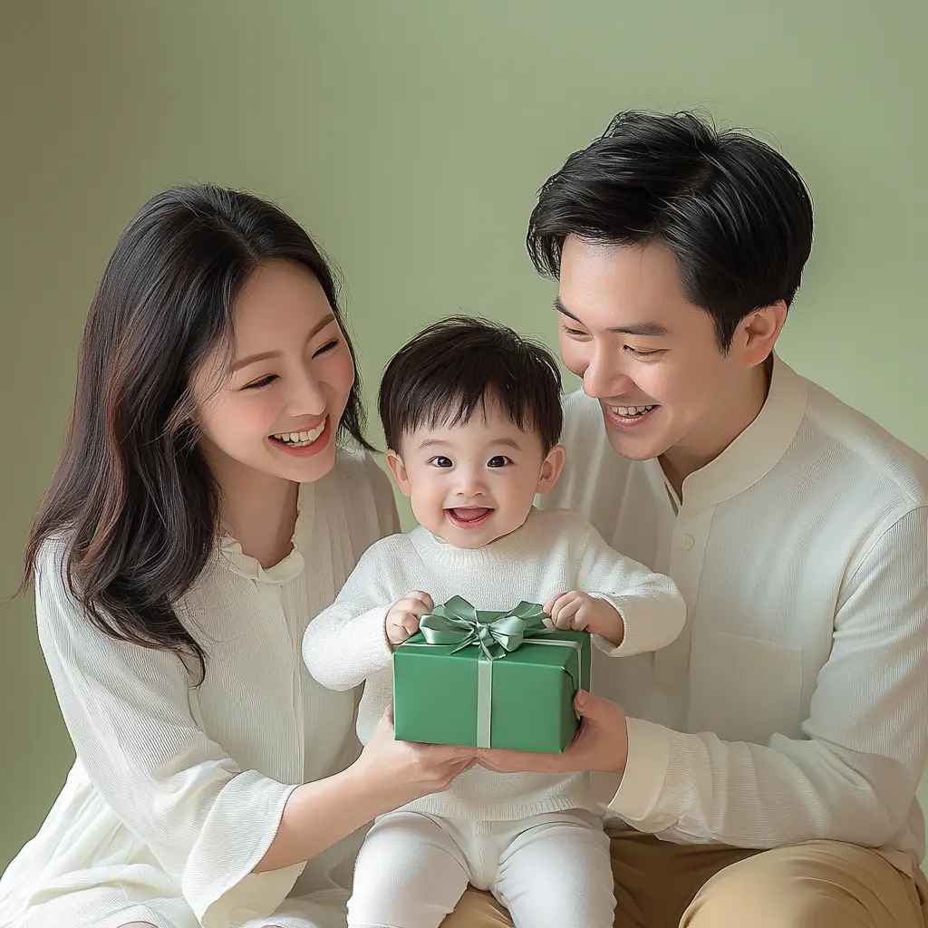 부모급여 변동사항에 대하여 안내를 받고 급여 차액을 신청한 부부 이미지