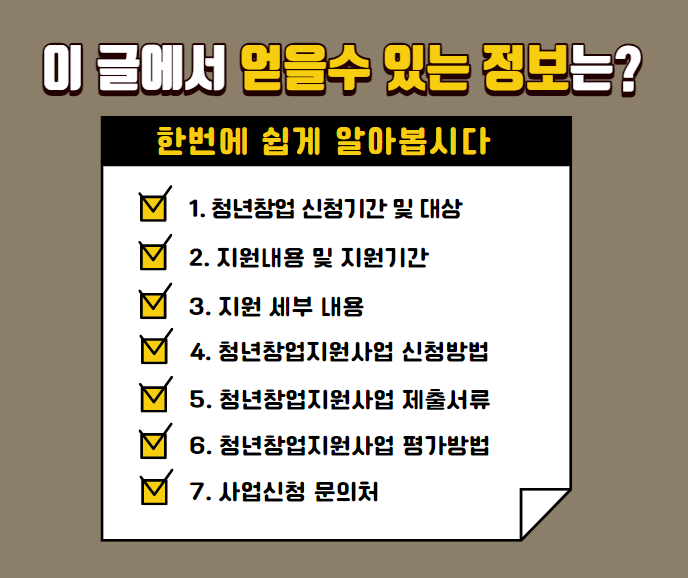 청년창업지원사업 실시