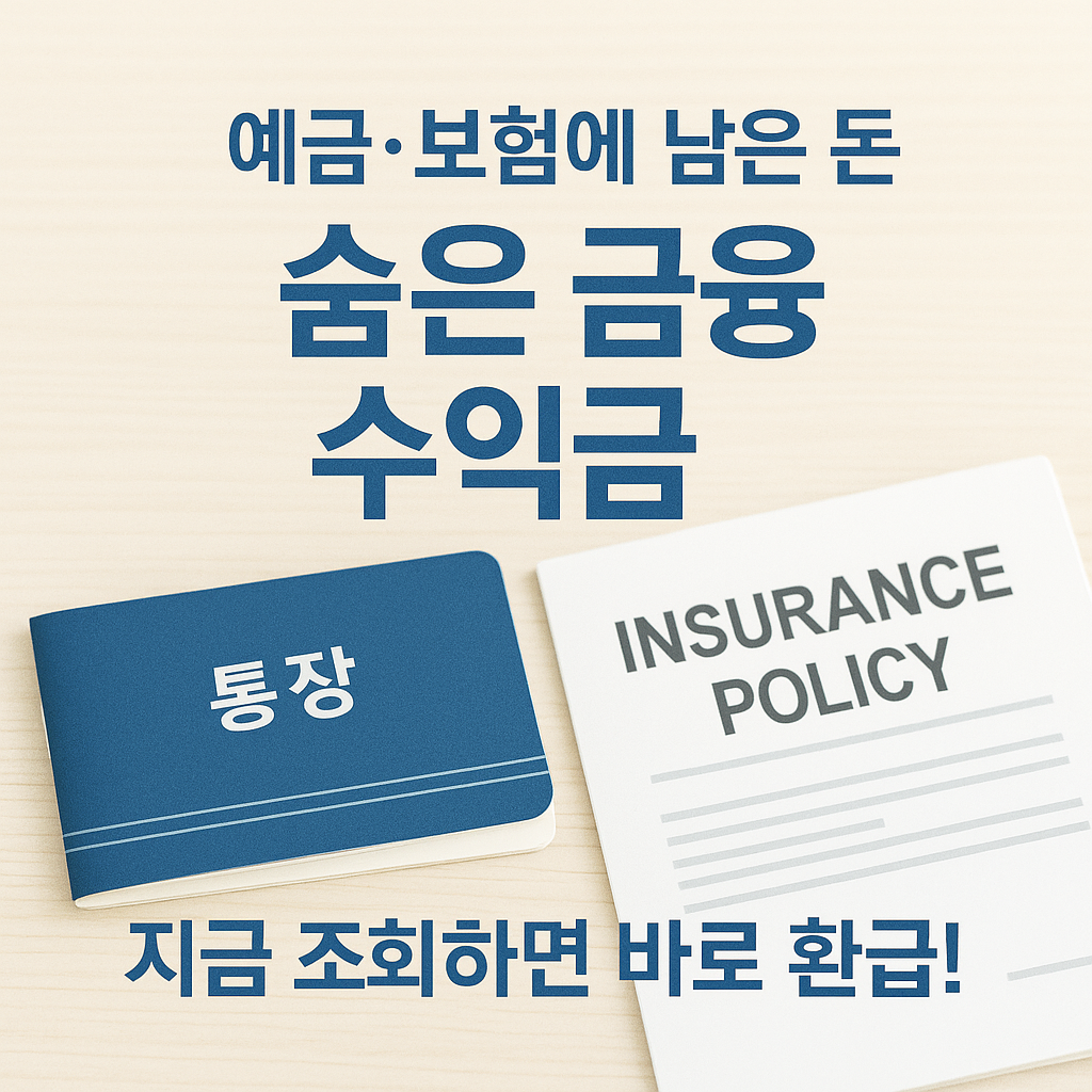 [4편] 몰라도 받는 돈 시리즈 - 숨은 금융 수익금 찾는 법