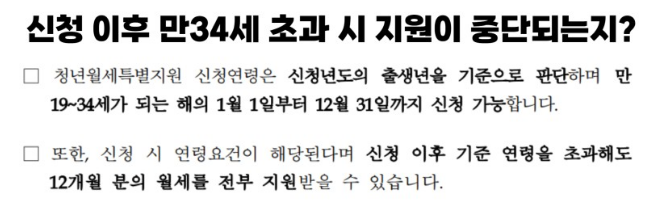 청년 월세 지원