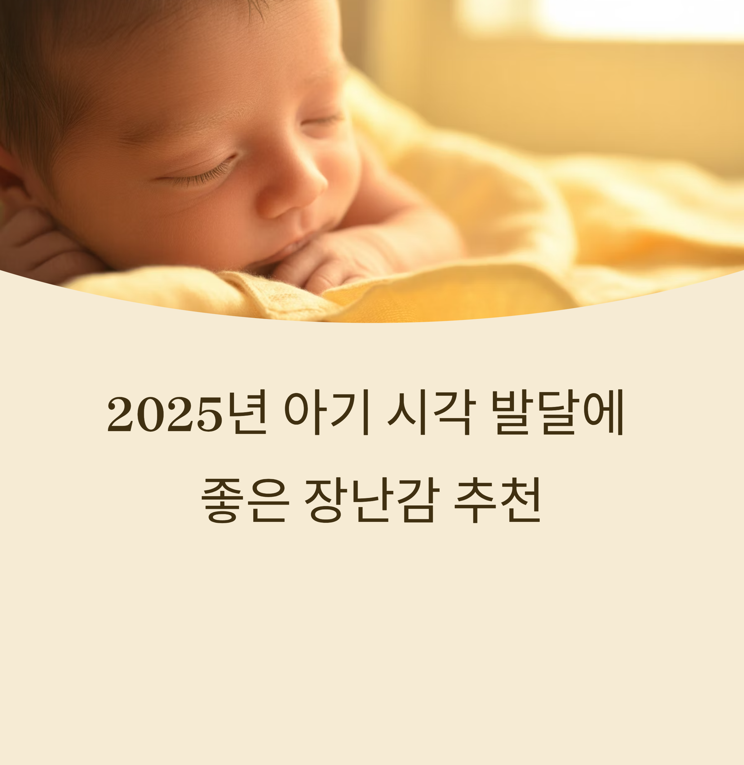 2025년 아기 시각 발달에 좋은 장난감 추천