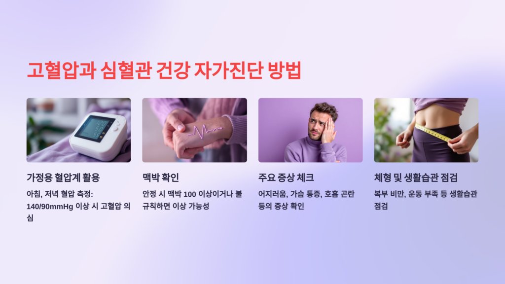 고혈압과 심혈관 건강 자가진단 방법