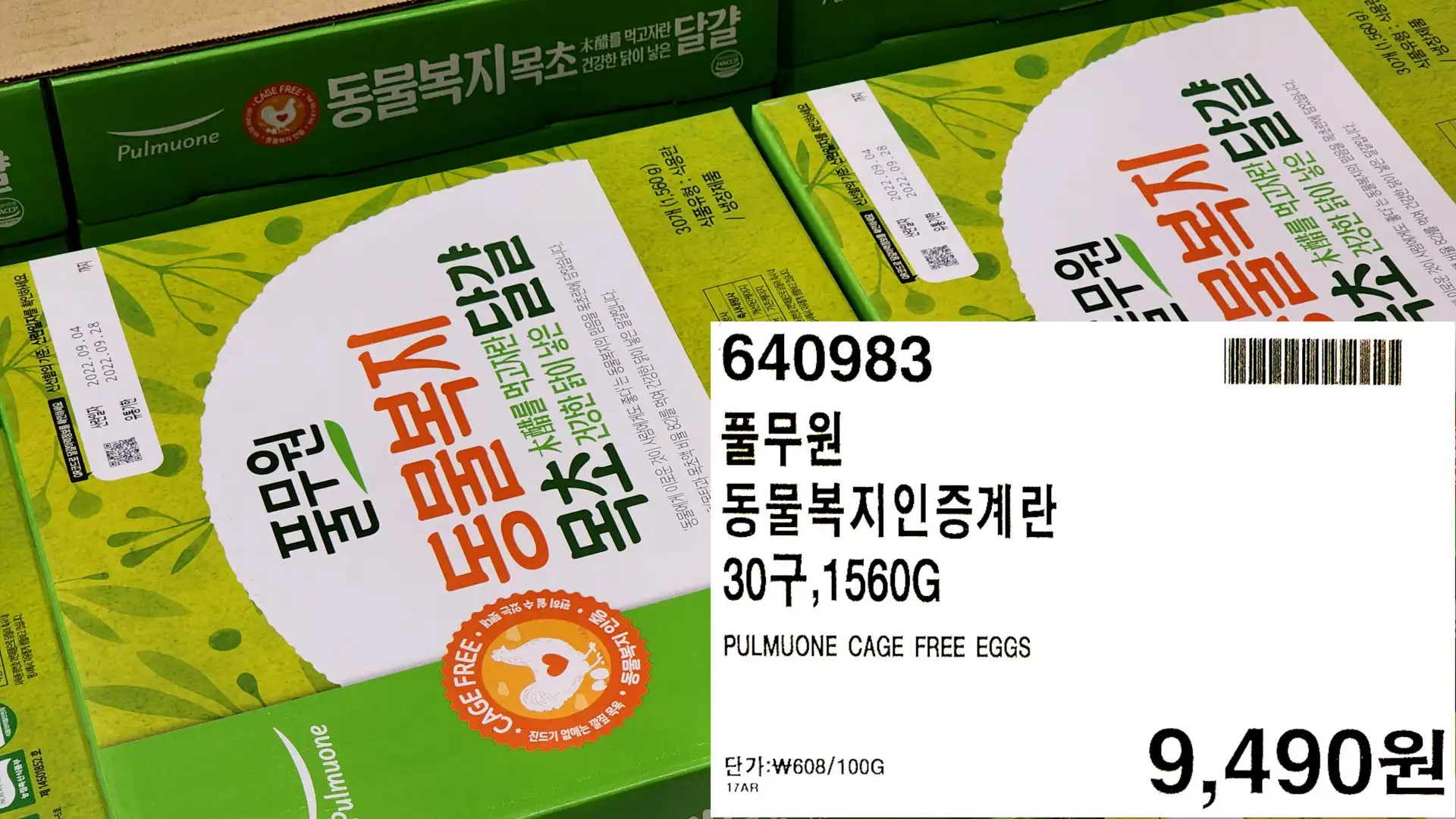 풀무원
동물복지인증계란
307,1560G
PULMUONE CAGE FREE EGGS
9,490원