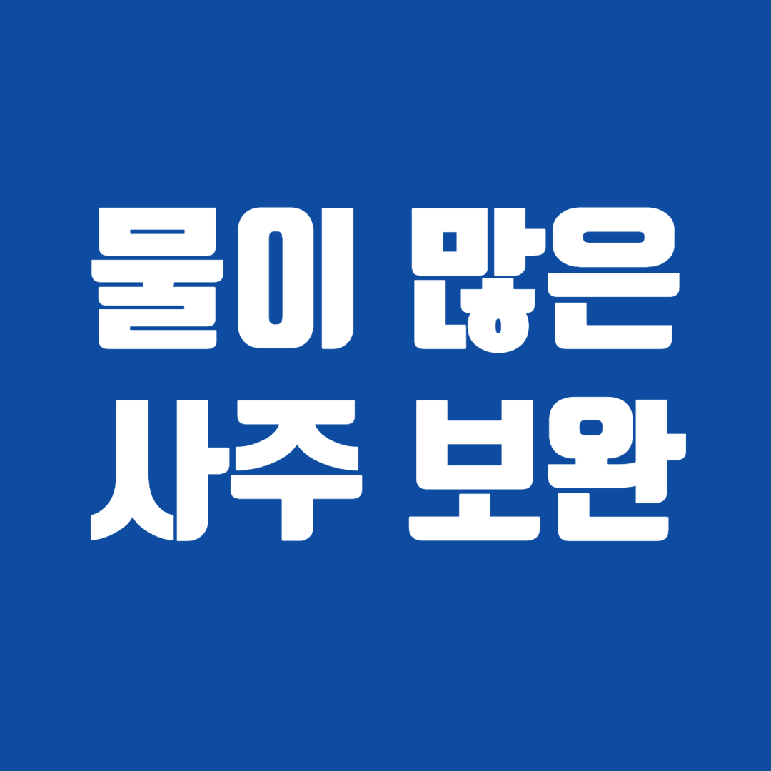 물이 많은 사주 보완