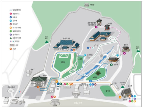 청와대 관람 코스 안내 지도