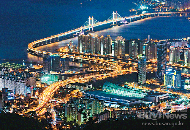 장산에서 바라본 모습