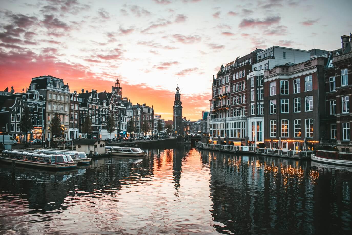 해질녘 암스테르담 사진
