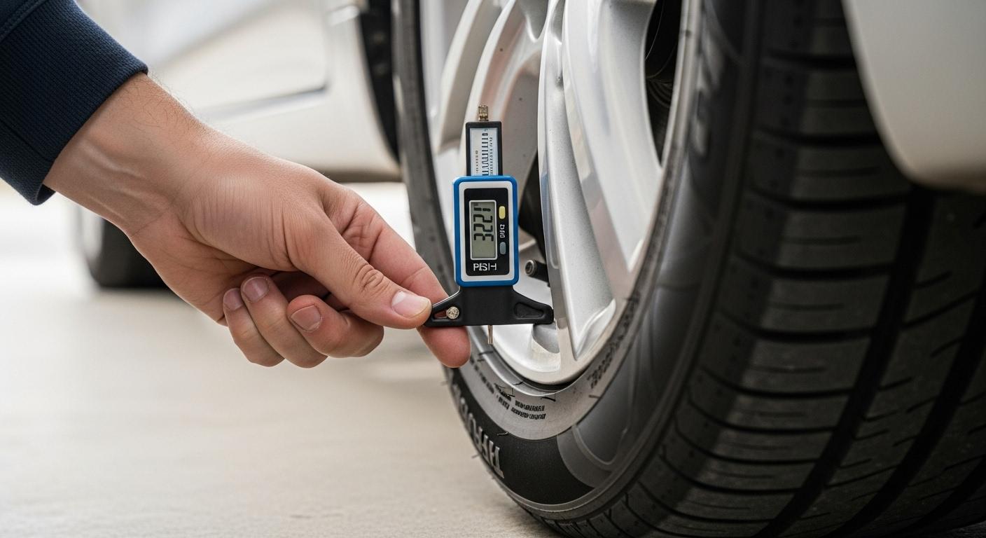 자동차 타이어 압력 확인 방법