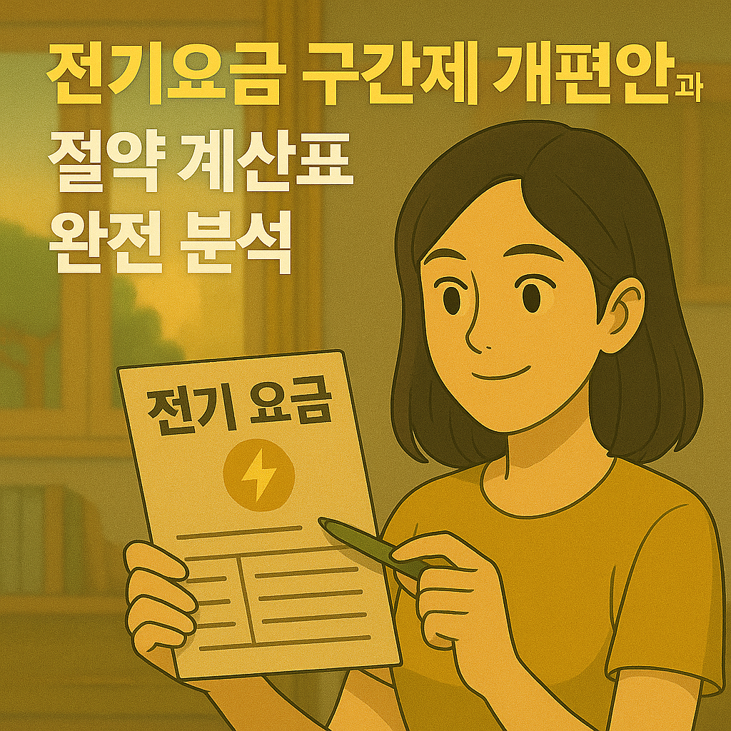 2025 전기요금 구간제 개편안과 절약 계산표 완전 분석