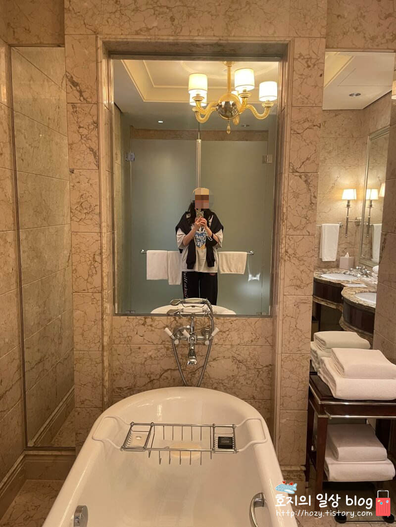 싱가포르 세인트레지스 디럭스 트윈룸 욕실