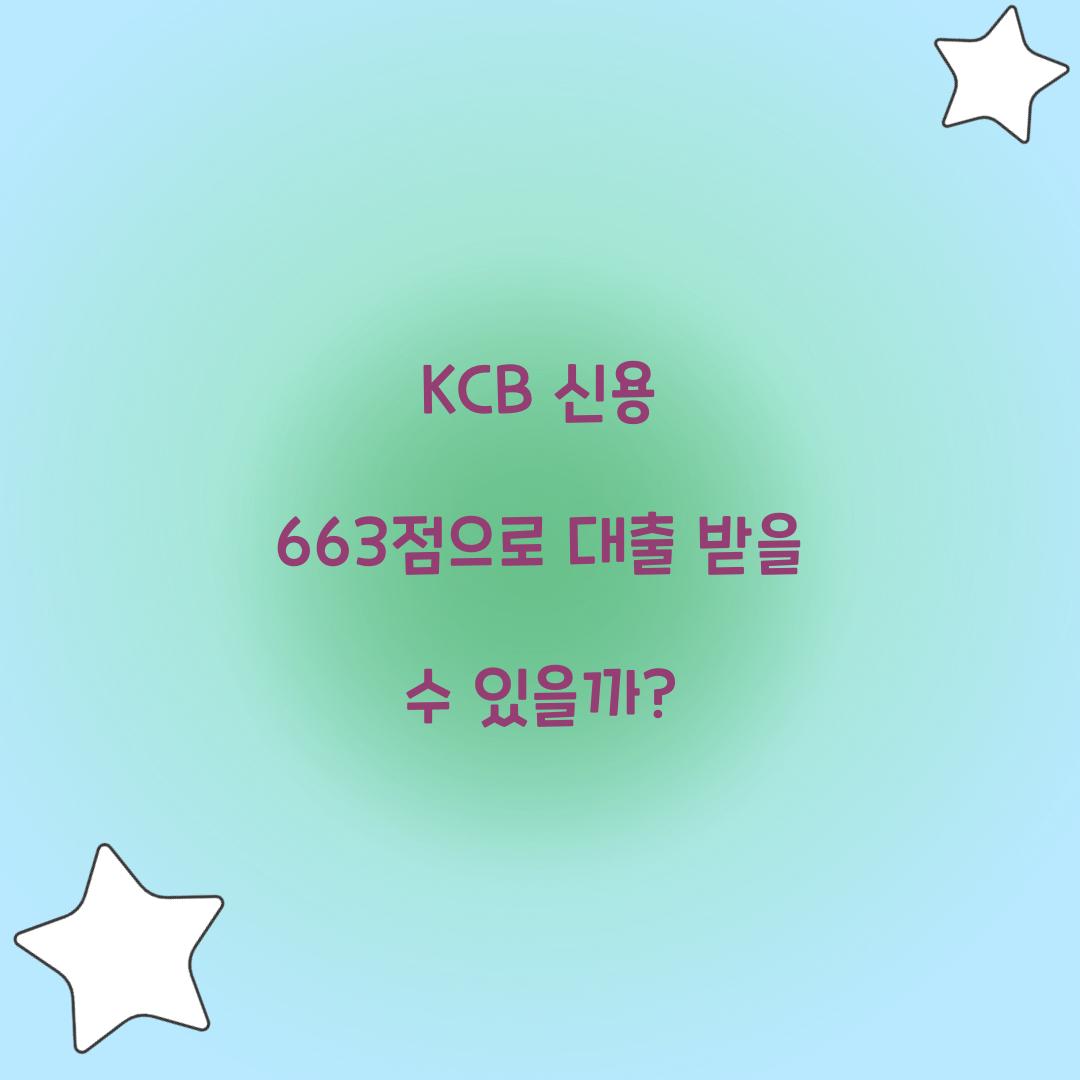 KCB 신용 663점