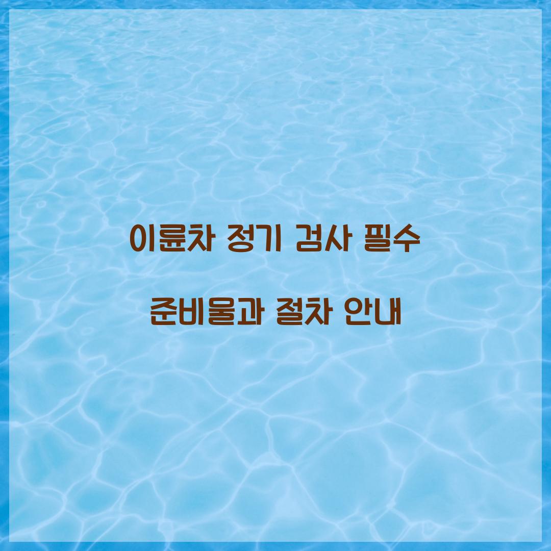 이륜차 정기 검사