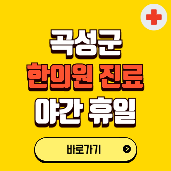 곡성군 야간 휴일 한의원 한방병원 찾기 ❘ 24시 일요일 주말 연휴 응급진료 추천 잘하는 곳