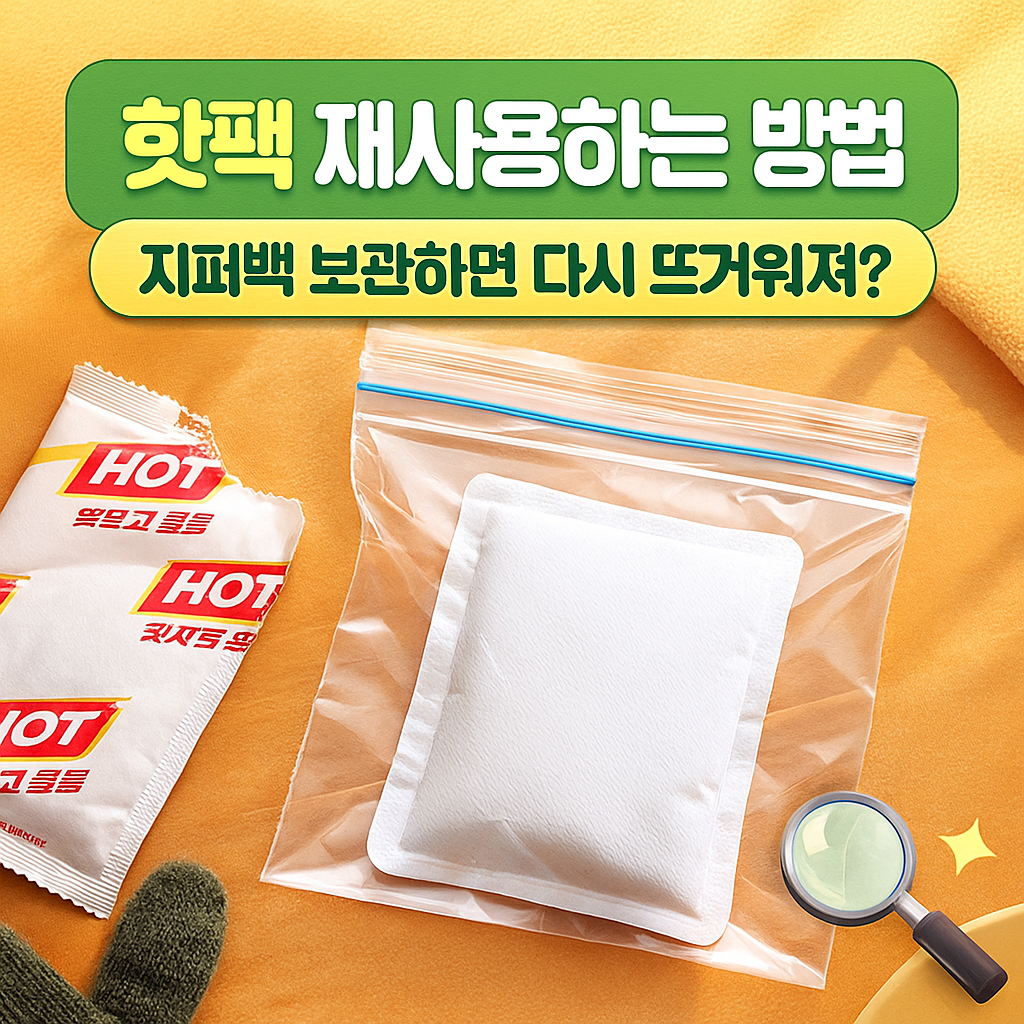 핫팩 재사용하는 방법