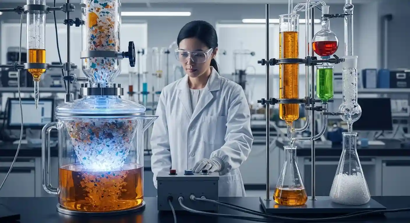 <img src="chemical_upcycling_of_damaged_marine_plastic_waste.webp" alt="손상된 해양 플라스틱을 화학적 업사이클링으로 재생하는 과정을 시각적으로 표현한 이미지 입니다">