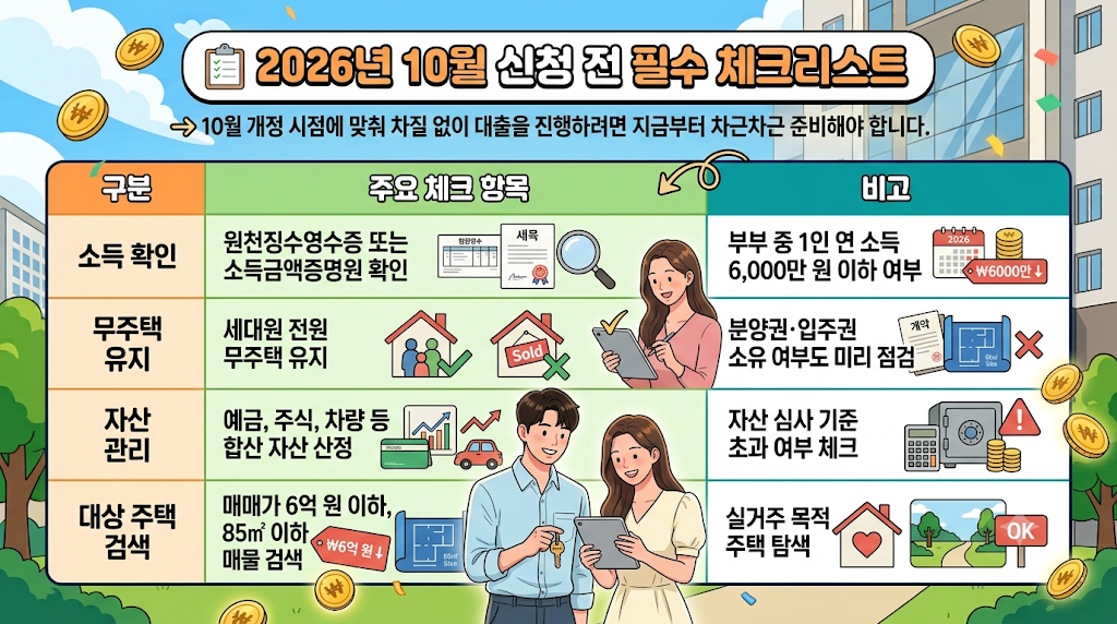 2026년 10월 신청 전 필수 체크리스트