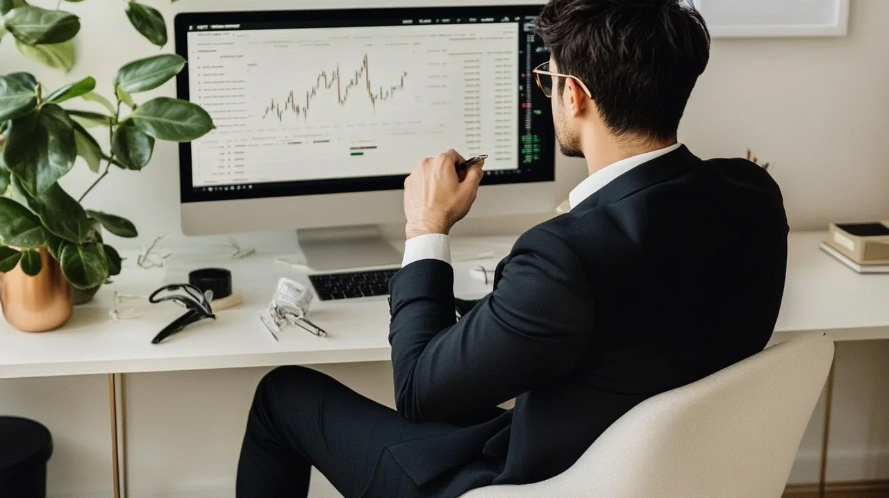 한국 투자자가 실시간 포트폴리오 대시보드에서 2025년 미국 월배당 ETF와 환전 없는 투자 전략의 수익률을 한눈에 비교하며 분석하고 있다. 미국 배당주 투자, 국내 ETF, 월배당 전략 등 주요 금융 키워드를 활용한 고화질 포트폴리오 분석 화면이다.